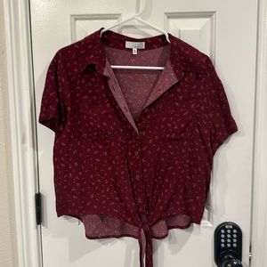 Ten Sixty Sherman Front Tie Crop Top